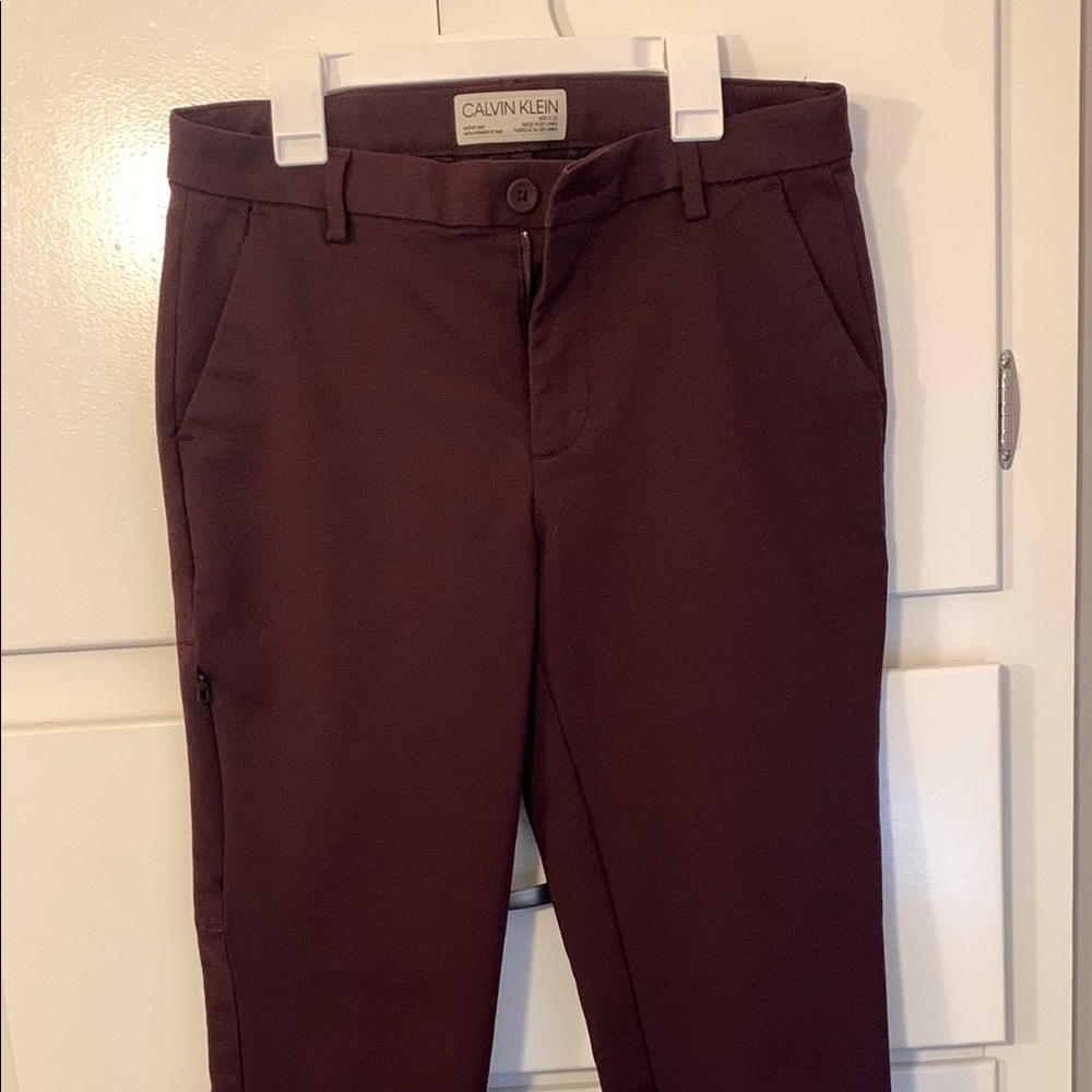 Calvin Klein Men's Burgundy Pants
